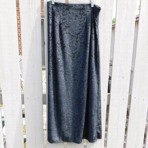 Eternal NYC Black Velvet Burnout Floral Maxi Skirt | Y2K Goth | EUC | Large